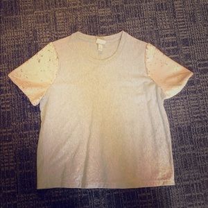 Gray sequined sweatshirt